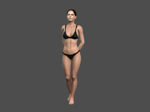 beautiful woman -rigged 3d character Model 3D