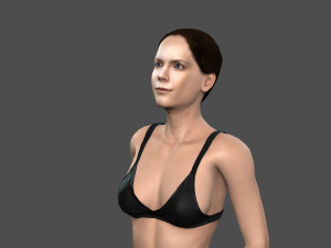 beautiful woman -rigged 3d character Model 3D