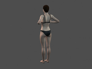 beautiful woman -rigged 3d character Model 3D