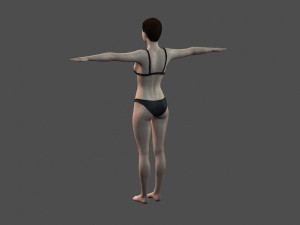 beautiful woman -rigged 3d character Model 3D