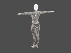 beautiful woman -rigged 3d character Model 3D