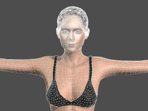 beautiful woman -rigged 3d character Model 3D
