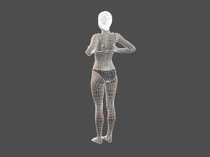 beautiful woman -rigged 3d character Model 3D