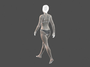 beautiful woman -rigged 3d character Model 3D