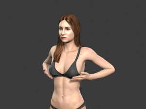 beautiful woman -rigged and animated for unity 3Dモデル