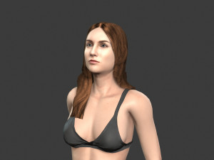 beautiful woman -rigged and animated for unity 3D Model