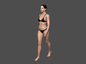 beautiful woman -rigged and animated for unity 3Dモデル