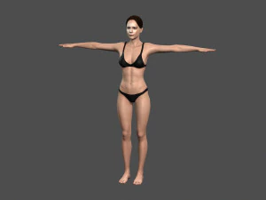 beautiful woman -rigged and animated for unity 3D Model