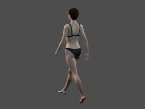 beautiful woman -rigged and animated for unity 3D 模型