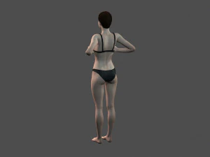 beautiful woman -rigged and animated for unity 3D Model