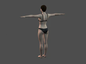 beautiful woman -rigged and animated for unity 3D Model