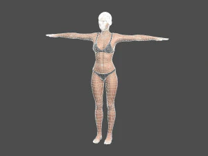 beautiful woman -rigged and animated for unity 3D Model