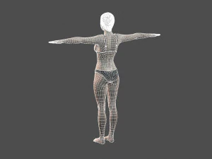 beautiful woman -rigged and animated for unity 3D Model