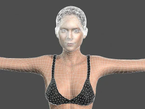beautiful woman -rigged and animated for unity 3D Model