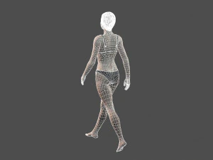 beautiful woman -rigged and animated for unity 3D Model