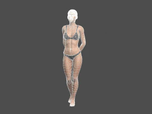 beautiful woman -rigged and animated for unity 3D Model