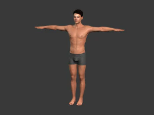 beautiful man -rigged and animated for unity 3D Model