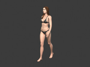 beautiful woman -rigged and animated character for unreal engine 3D Model