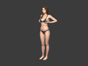 beautiful woman -rigged and animated character for unreal engine 3D Model