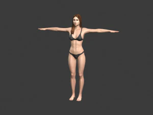 beautiful woman -rigged and animated character for unreal engine 3D Model