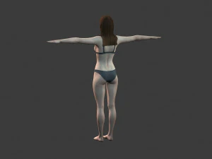 beautiful woman -rigged and animated character for unreal engine 3D Model