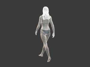 beautiful woman -rigged and animated character for unreal engine 3D Model