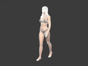 beautiful woman -rigged and animated character for unreal engine 3D Model