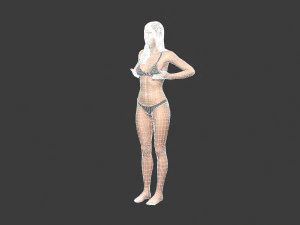 beautiful woman -rigged and animated character for unreal engine 3D Model
