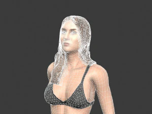 beautiful woman -rigged and animated character for unreal engine 3D Model