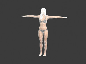 beautiful woman -rigged and animated character for unreal engine 3Dモデル