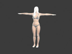 beautiful woman -rigged and animated character for unreal engine 3D Model