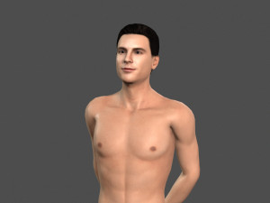 beautiful man -rigged 3d character Modèle 3D
