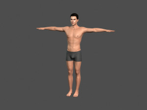 beautiful man -rigged 3d character Modèle 3D