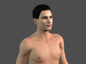 beautiful man -rigged 3d character Modèle 3D