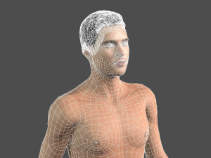 beautiful man -rigged 3d character Modèle 3D