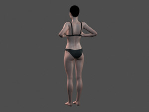 beautiful woman -rigged 3d character 3D Model