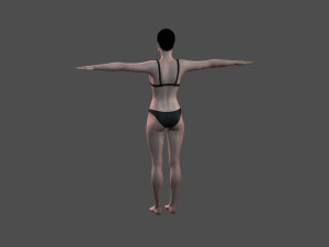 beautiful woman -rigged 3d character 3D Model