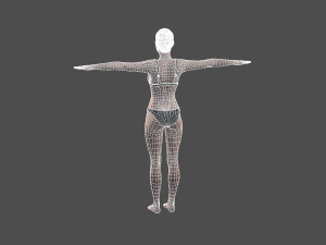 beautiful woman -rigged 3d character 3D Model