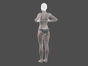beautiful woman -rigged 3d character 3D Model