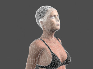 beautiful woman -rigged 3d character 3D Model