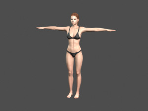 beautiful woman -rigged 3d character 3D Model
