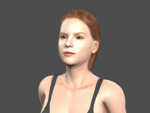 beautiful woman -rigged 3d character 3D Model