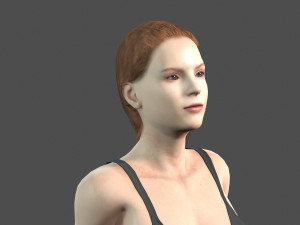 beautiful woman -rigged 3d character 3D Model