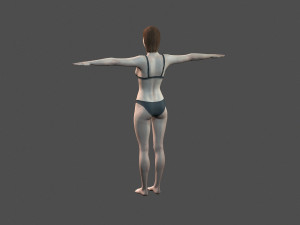 beautiful woman -rigged 3d character 3D Model