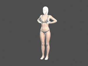 beautiful woman -rigged 3d character 3D Model