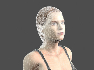 beautiful woman -rigged 3d character 3D Model