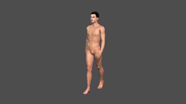 beautiful man -rigged and animated for unity Modello 3D .c4d .max .obj .3ds .fbx .stl .blend