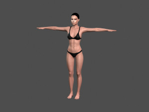 beautiful woman -rigged and animated for unity 3D Model
