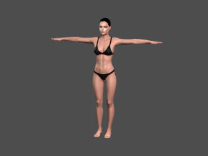 linda mulher - manipulada e animada para a unidade Modelo 3D