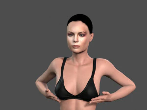 beautiful woman -rigged and animated for unity 3D Model